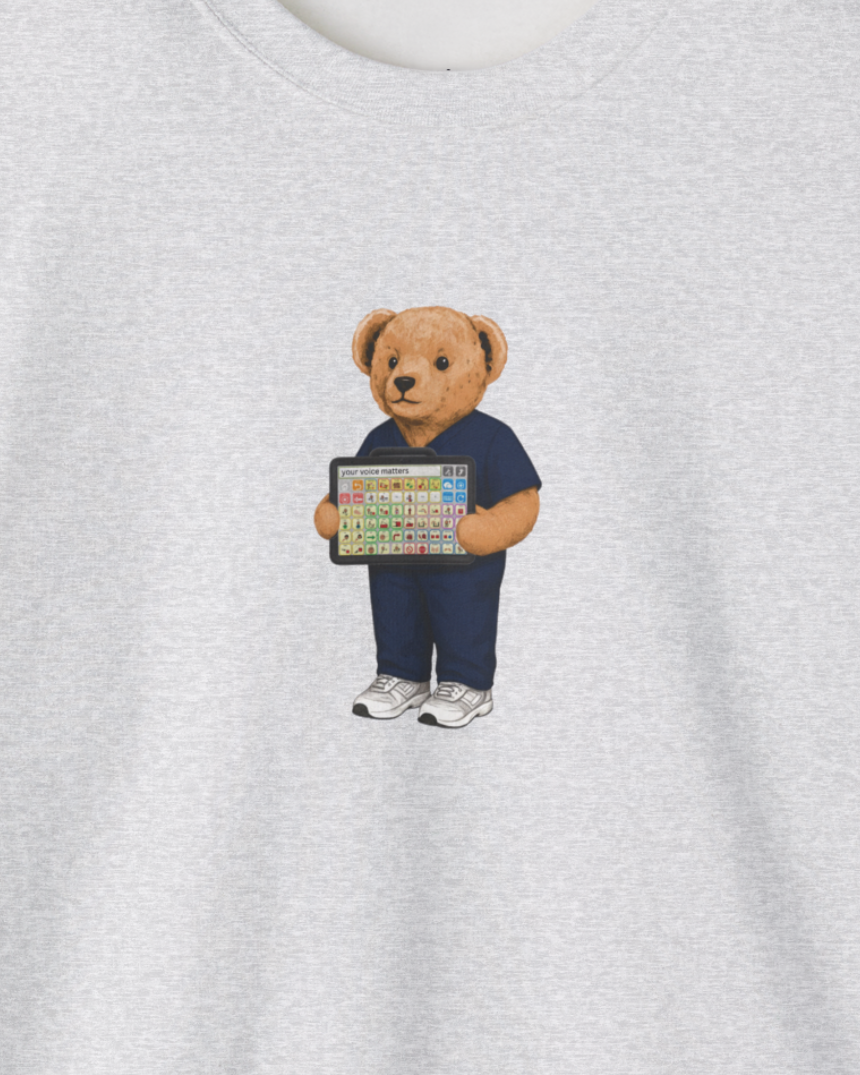 Speech Language Pathology Bear Sweatshirt - AAC device edition