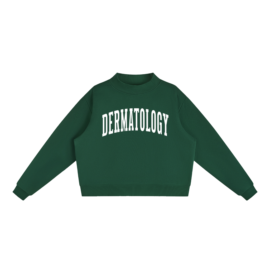 Dermatology Varsity Mockneck in Forest Green