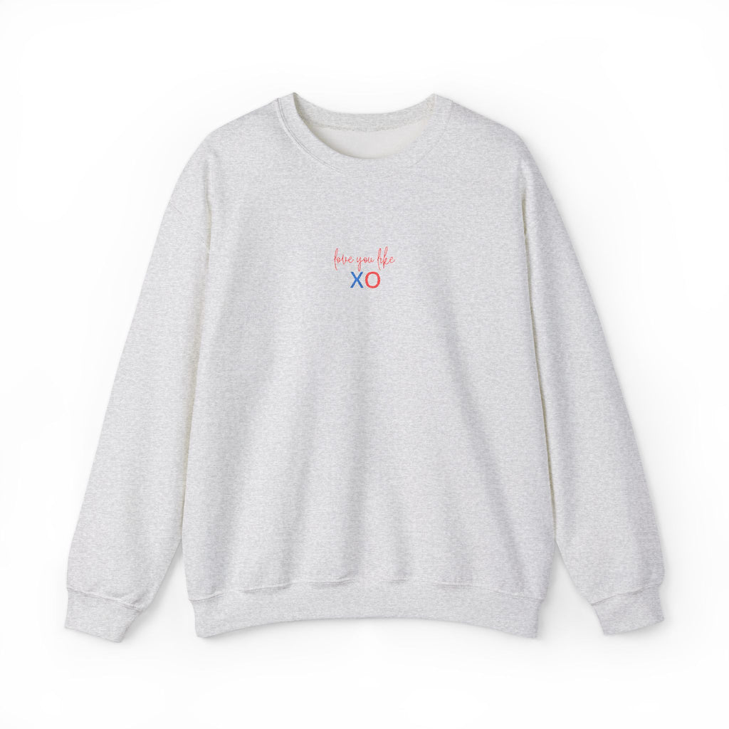 'Love You Like XO' embroidered crewneck sweatshirt
