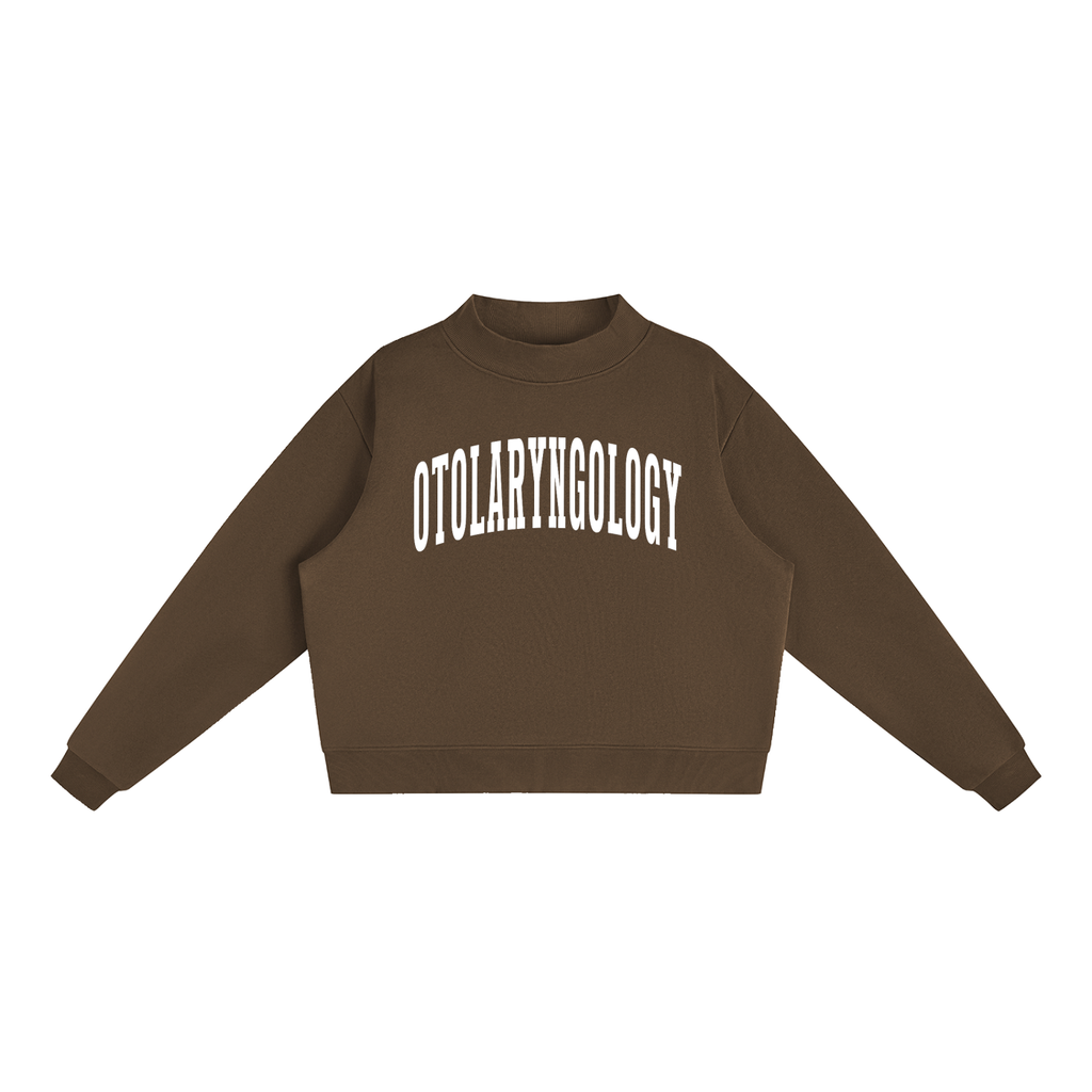 Otolaryngology Varsity Mockneck in Chocolate