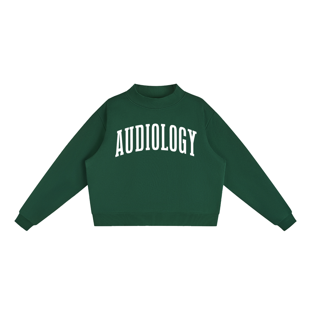 Audiology Varsity Mockneck in Forest Green
