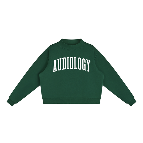Audiology Varsity Mockneck in Forest Green