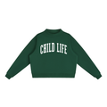 Child Life Varsity Mockneck in Forest Green
