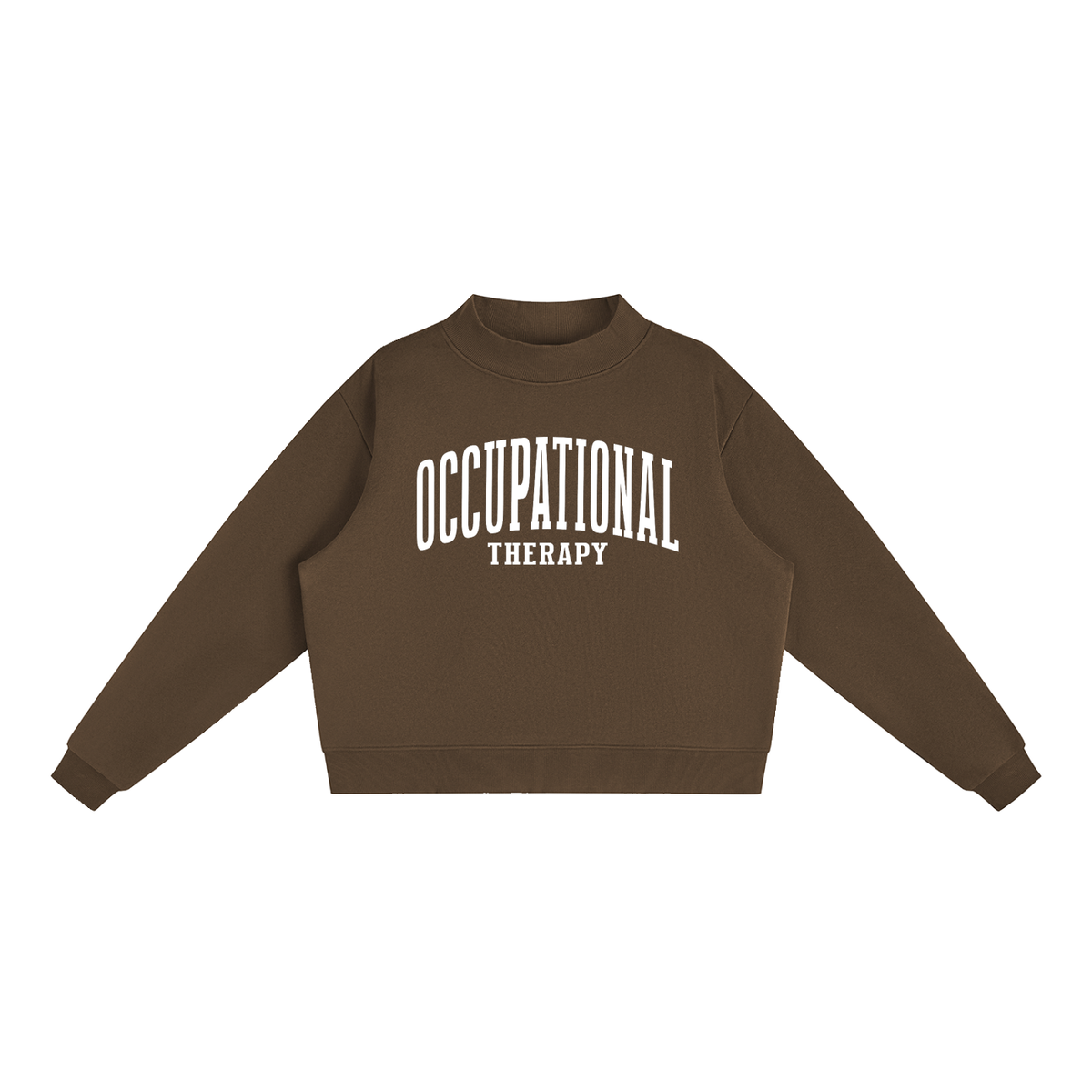 Occupational Therapy Varsity Mockneck in Chocolate