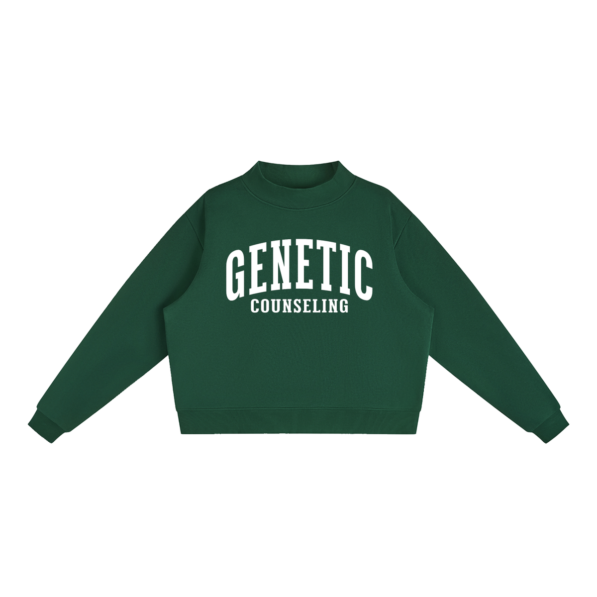 Genetic Counseling Varsity Mockneck in Forest Green