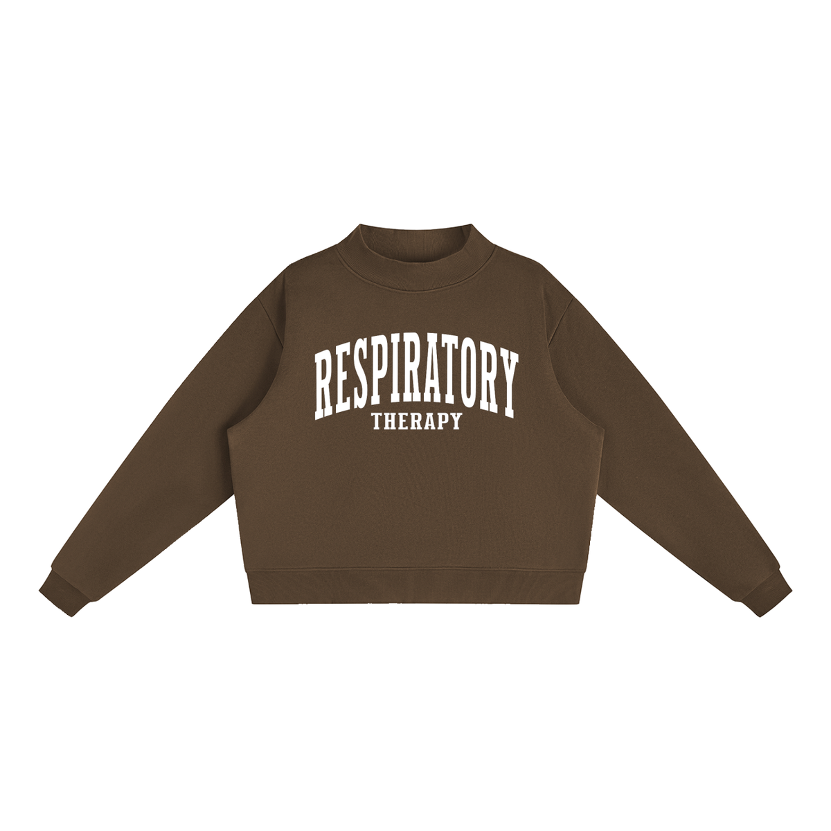 Respiratory Therapy Varsity Mockneck in Chocolate