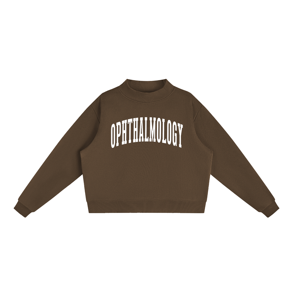Ophthalmology Varsity Mockneck in Chocolate