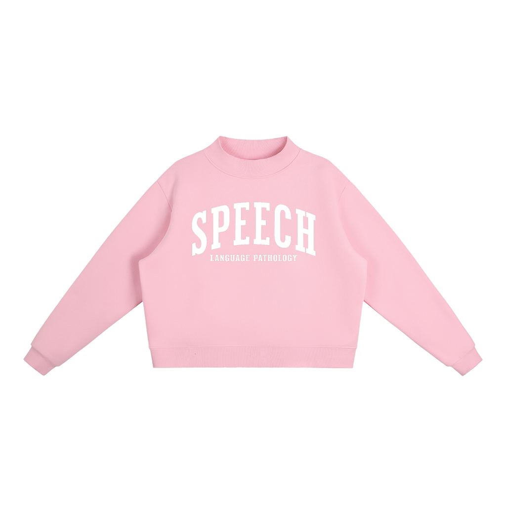 Speech Language Pathology Varsity Mockneck in Pink