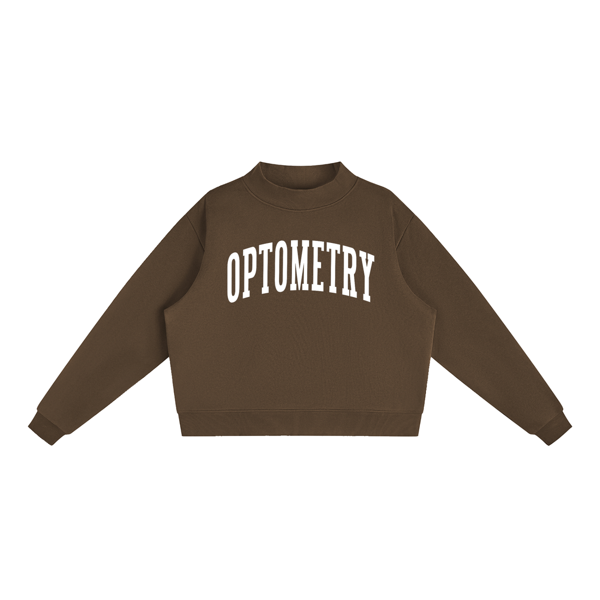 Optometry Varsity Mockneck in Chocolate