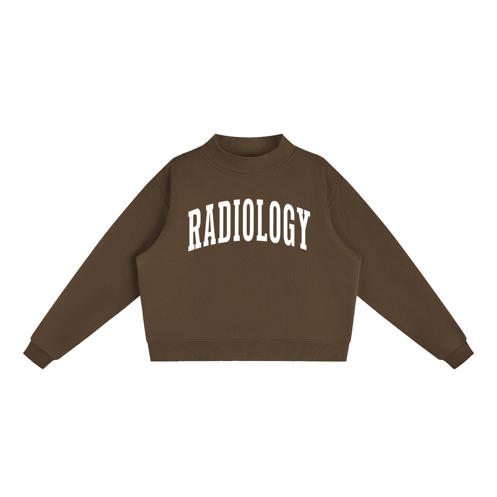 Radiology Varsity Mockneck in Chocolate