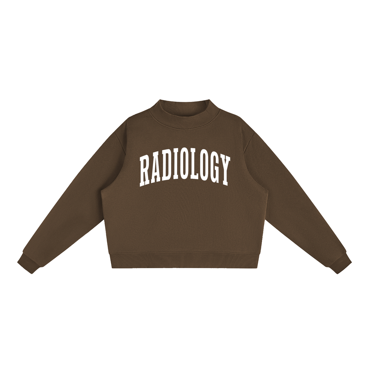 Radiology Varsity Mockneck in Chocolate