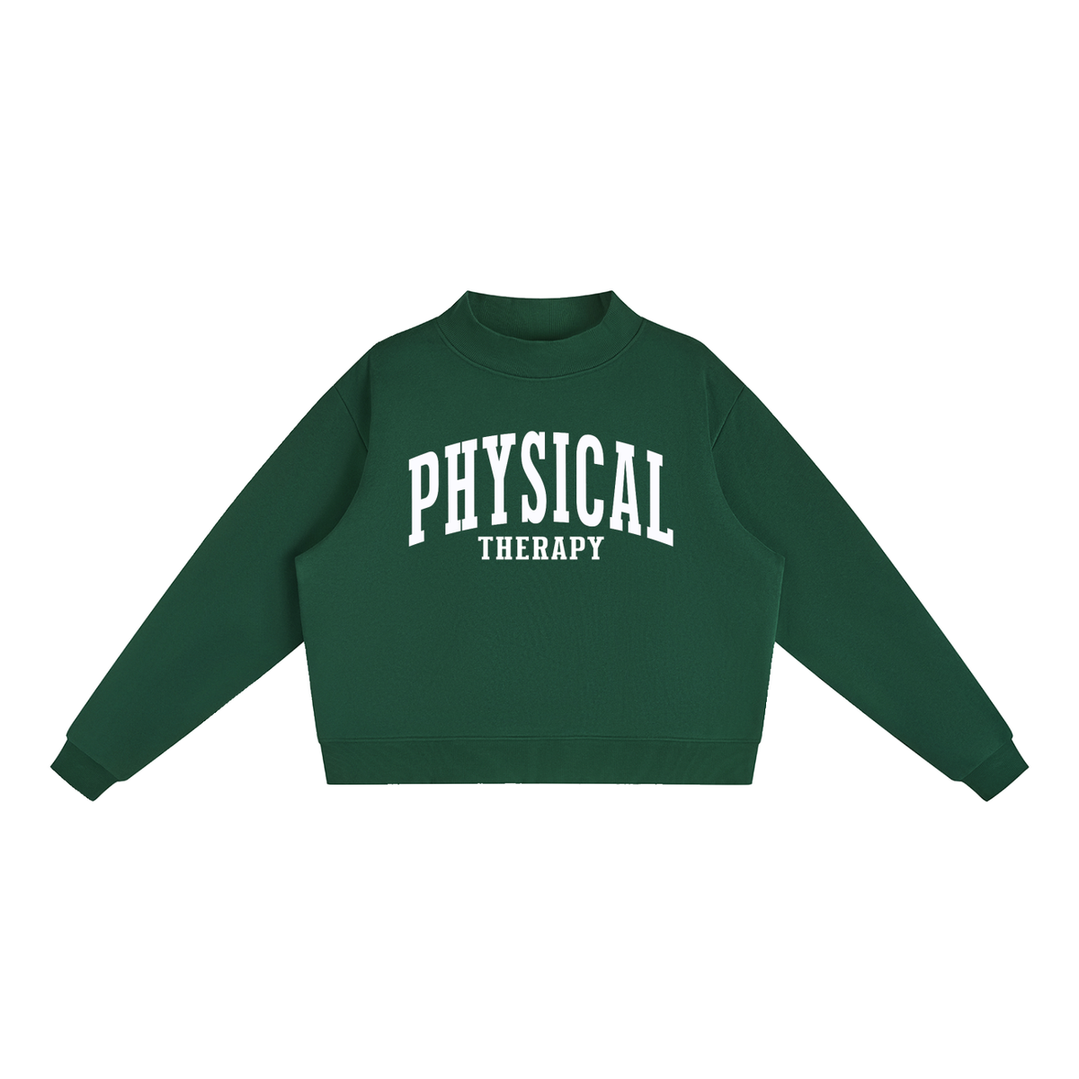 Physical Therapy Varsity Mockneck in Forest Green