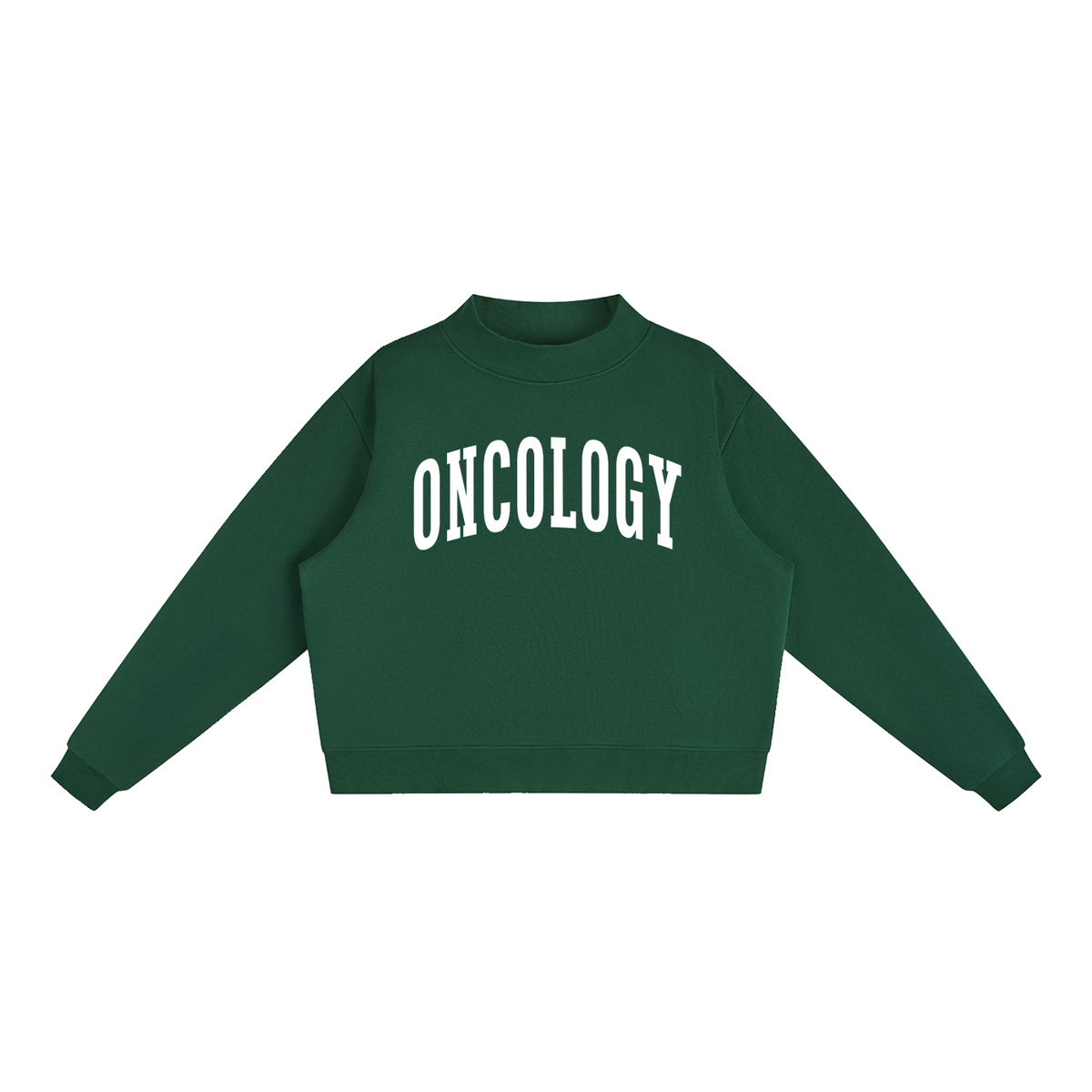 Oncology Varsity Mockneck in Forest Green