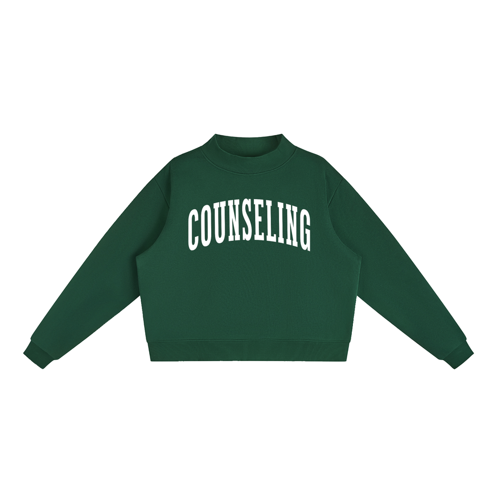 Counseling Varsity Mockneck in Forest Green