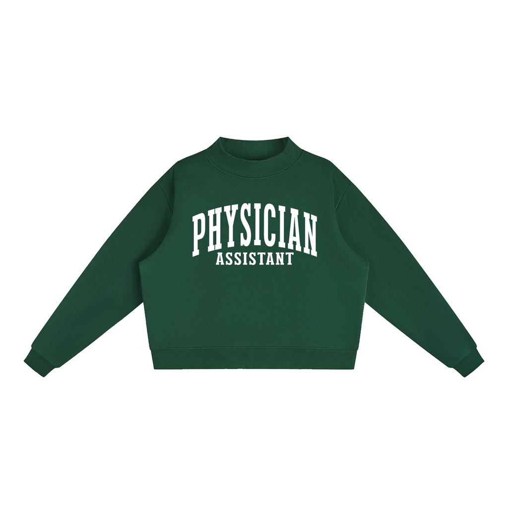 Physician Assistant Varsity Mockneck in Forest Green