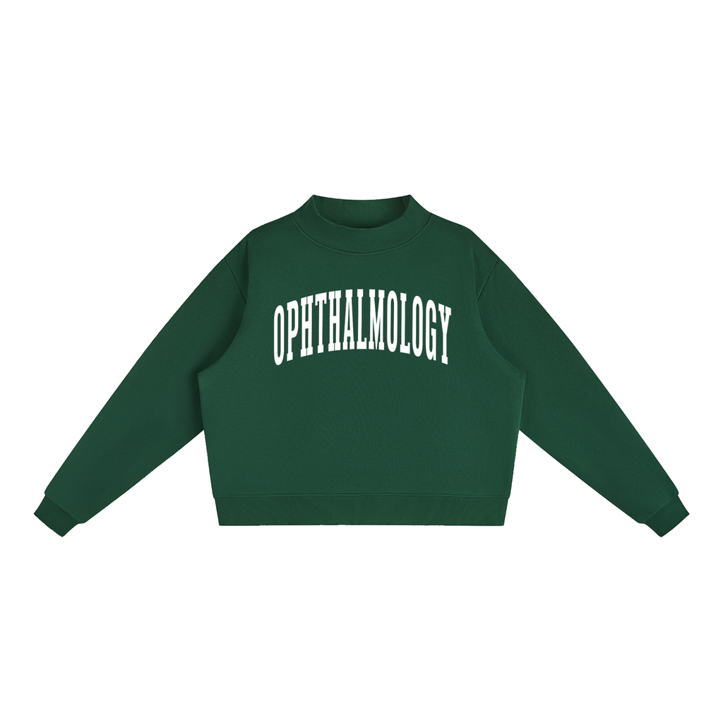 Ophthalmology Varsity Mockneck in Forest Green