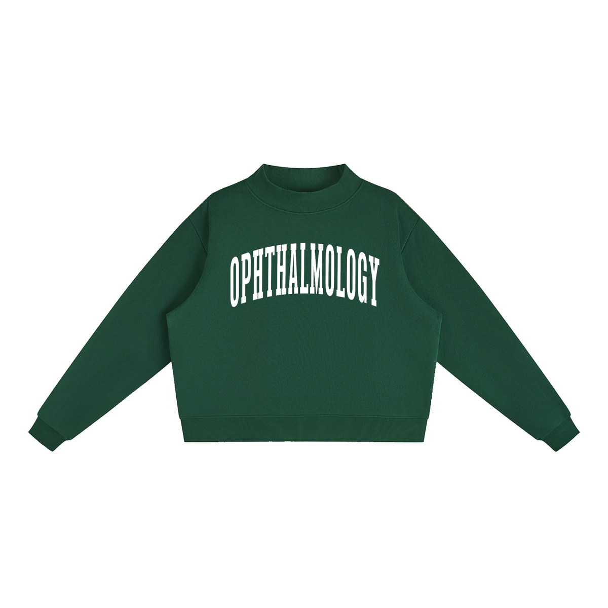 Ophthalmology Varsity Mockneck in Forest Green