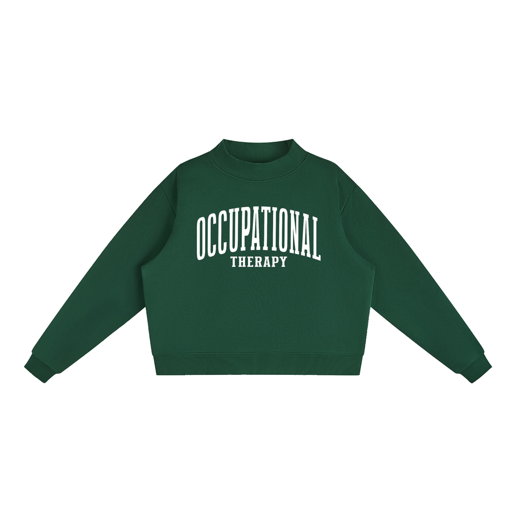 Occupational Therapy Varsity Mockneck in Forest Green