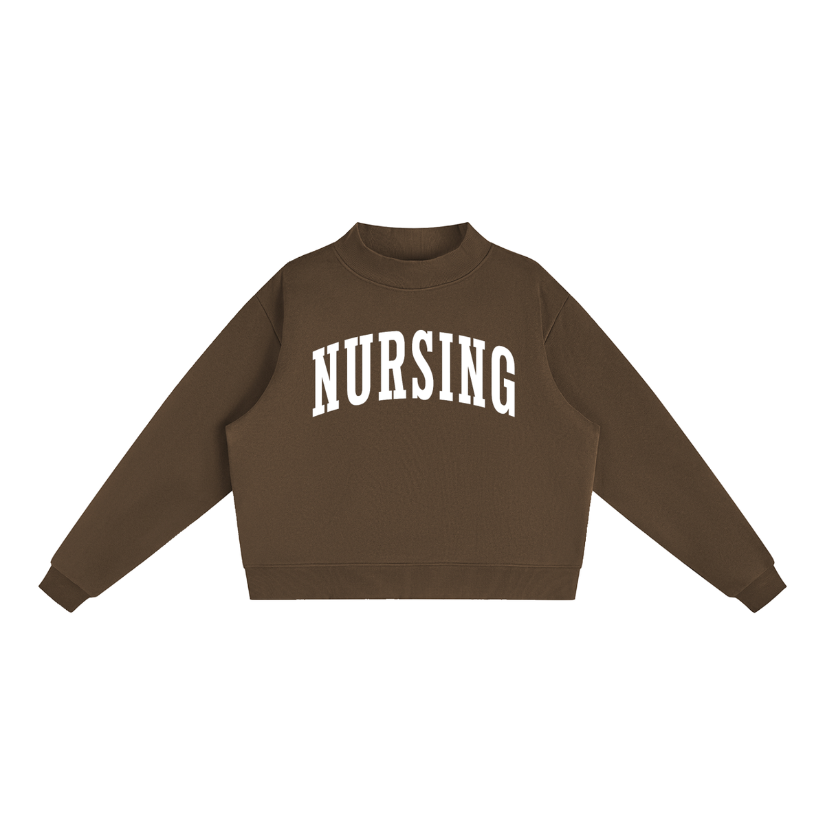 Nursing Varsity Mockneck in Chocolate