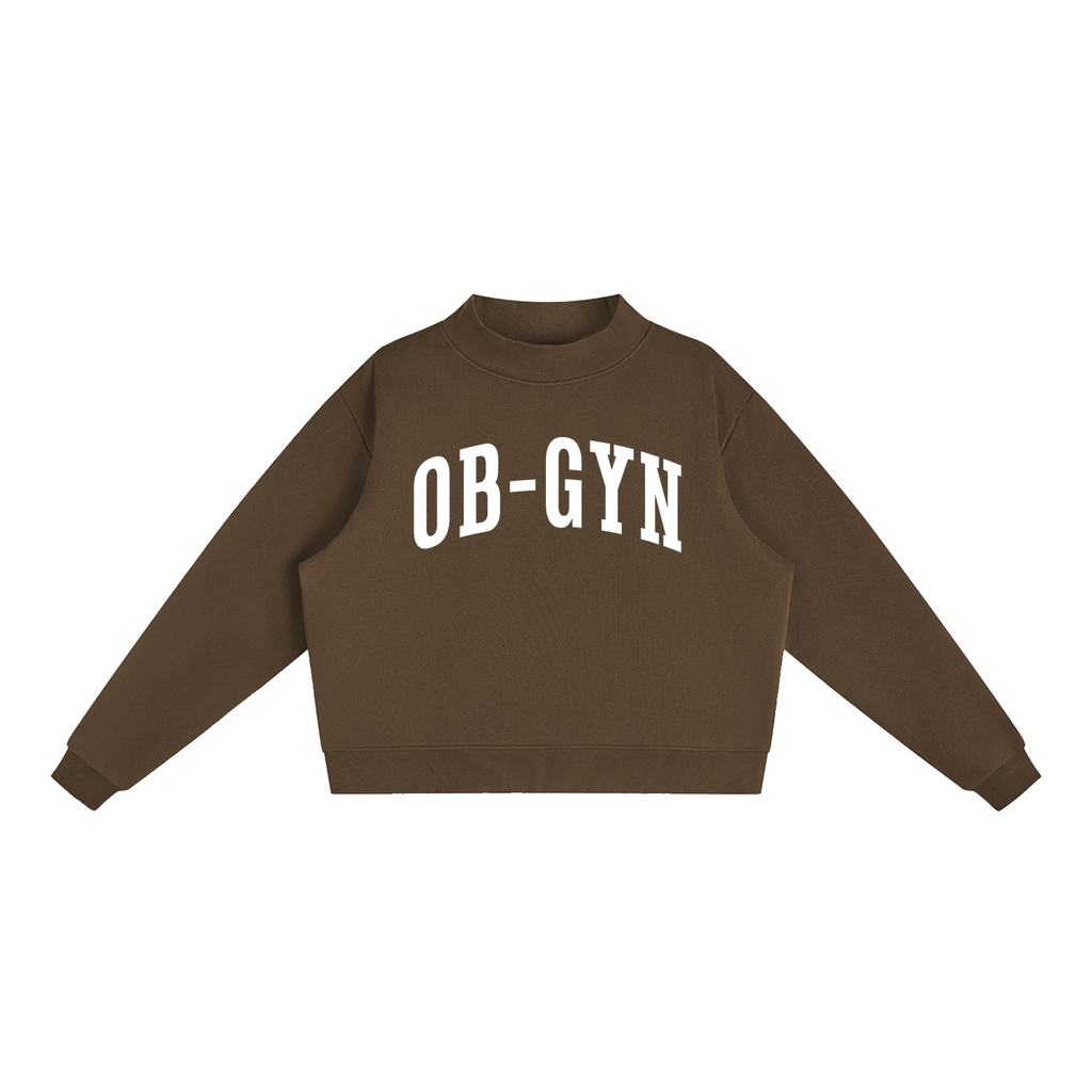 OBGYN Varsity Mockneck in Chocolate