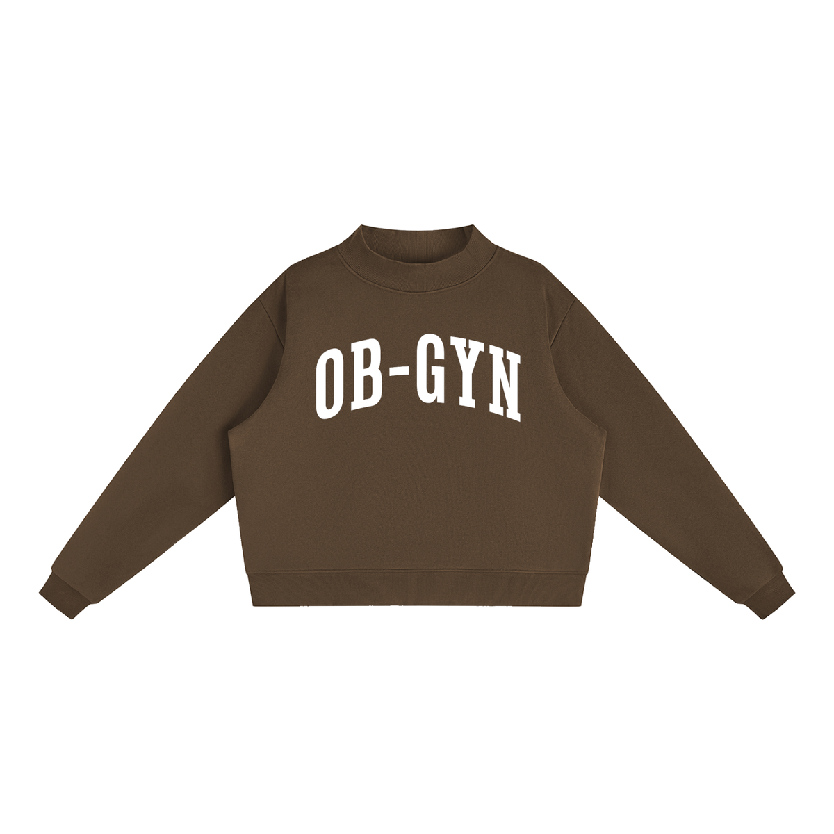 OBGYN Varsity Mockneck in Chocolate