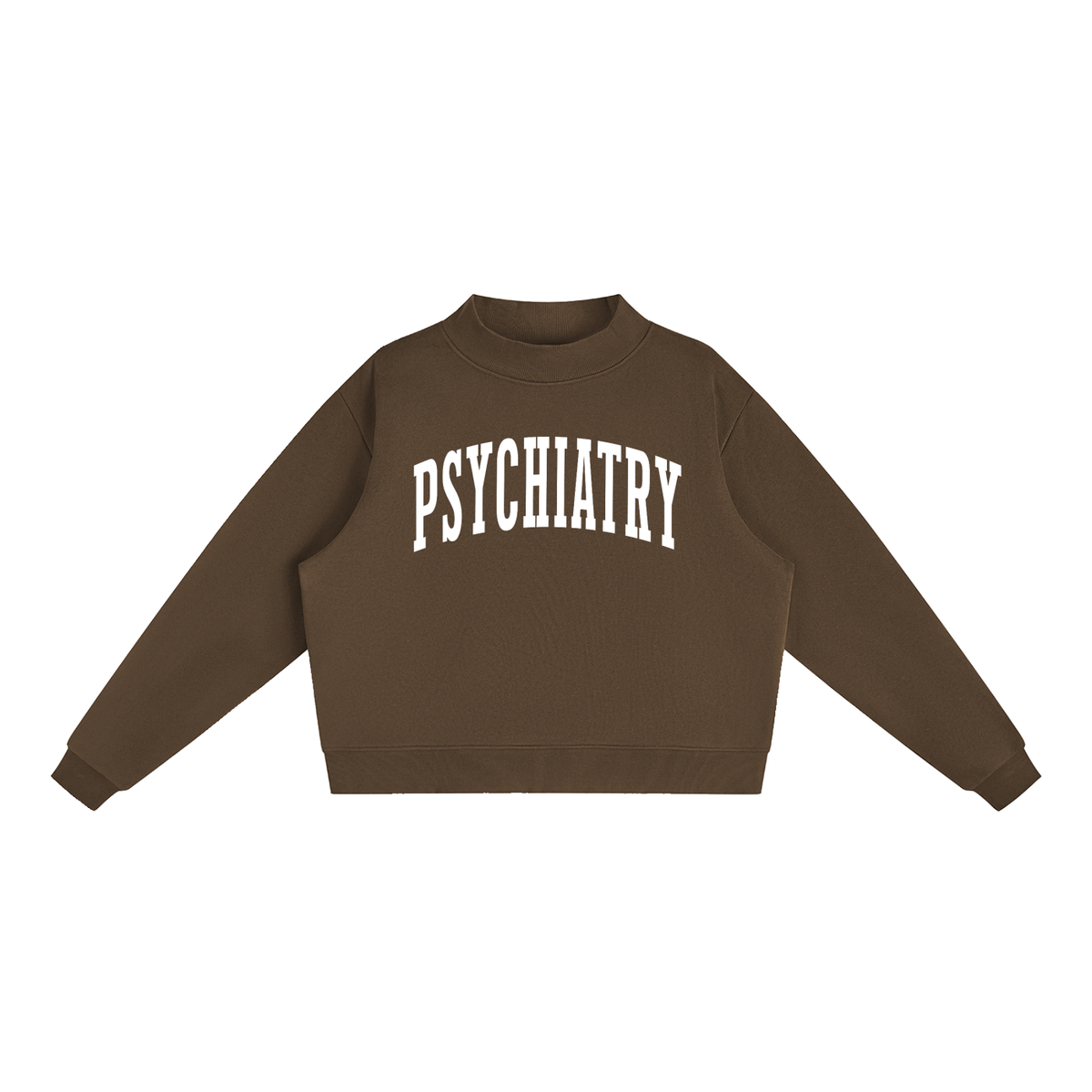 Psychiatry Varsity Mockneck in Chocolate