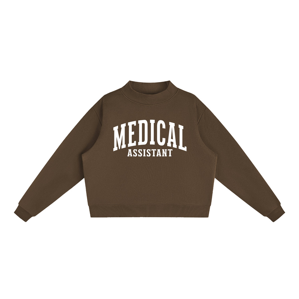 Medical Assistant Varsity Mockneck in Chocolate