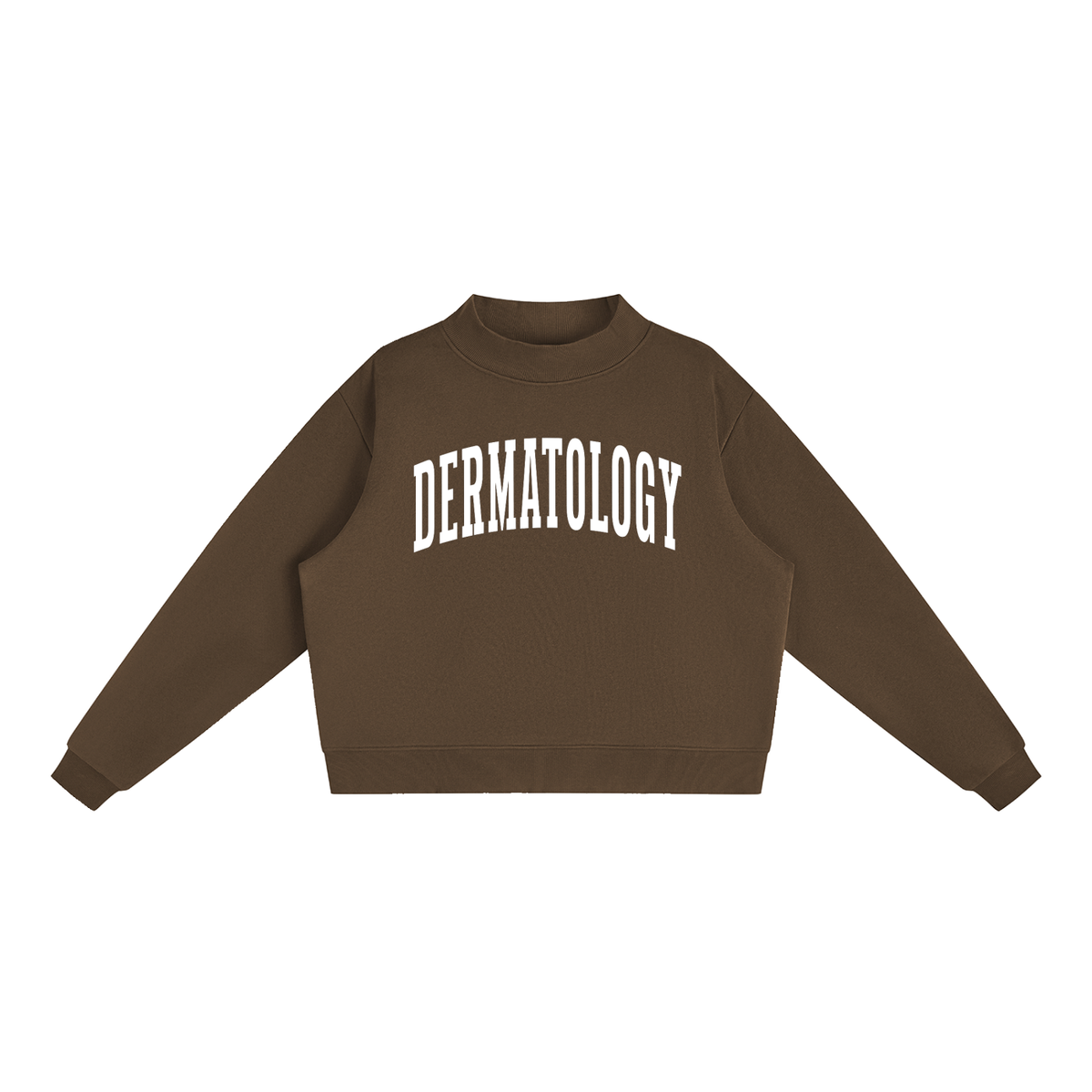 Dermatology Varsity Mockneck in Chocolate
