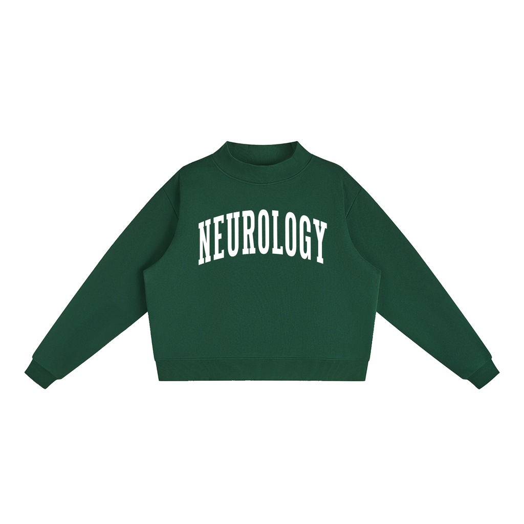Neurology Varsity Mockneck in Forest Green