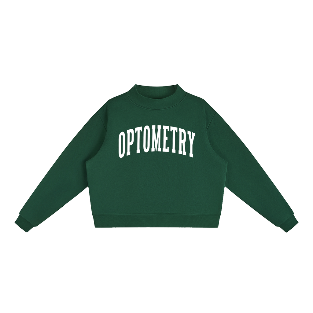 Optometry Varsity Mockneck in Forest Green
