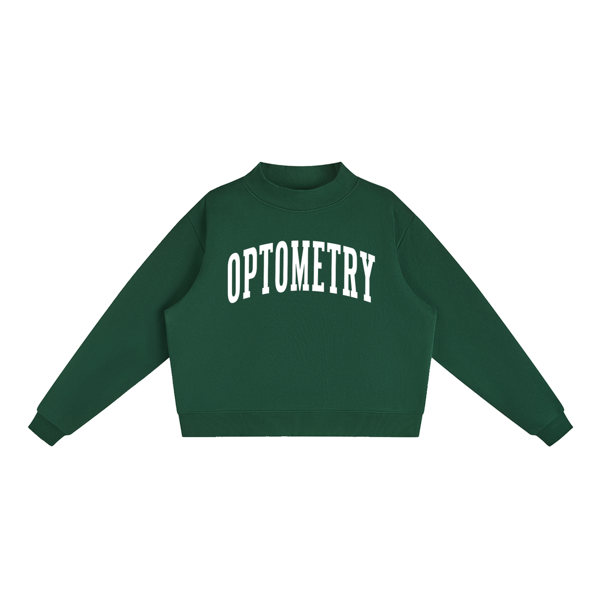Optometry Varsity Mockneck in Forest Green