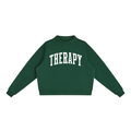 Therapy Varsity Mockneck in Forest Green