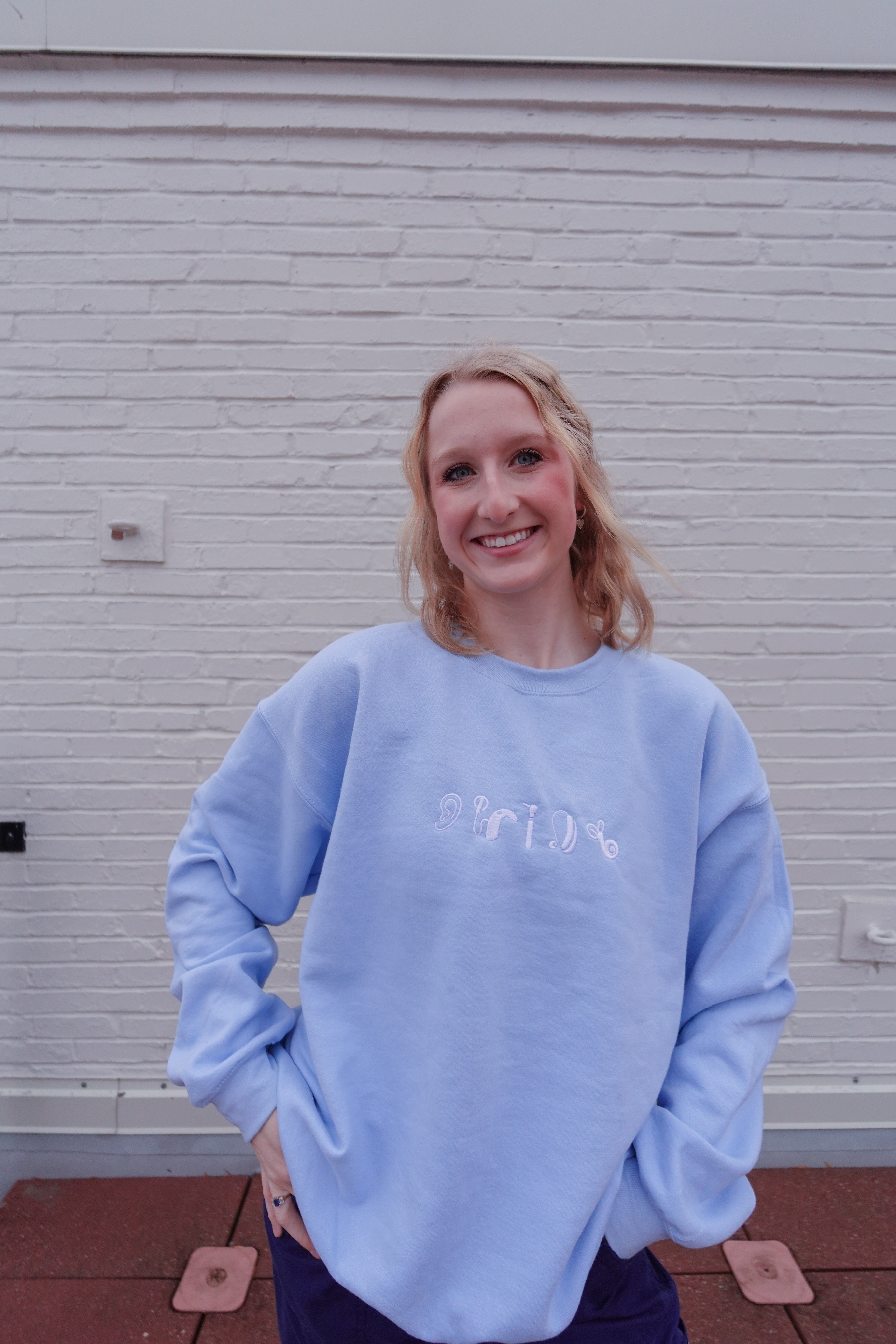 Embroidered Audiology Symbol Sweatshirt