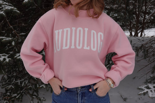 Audiology Varsity Mockneck - PINK
