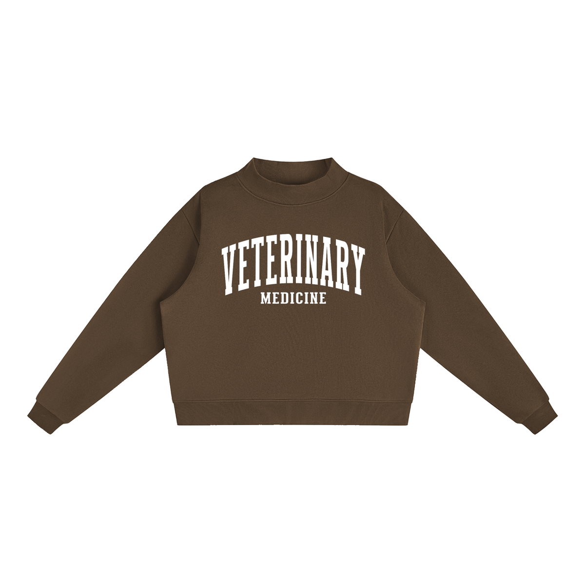 Veterinary Medicine Varsity Mockneck in Chocolate