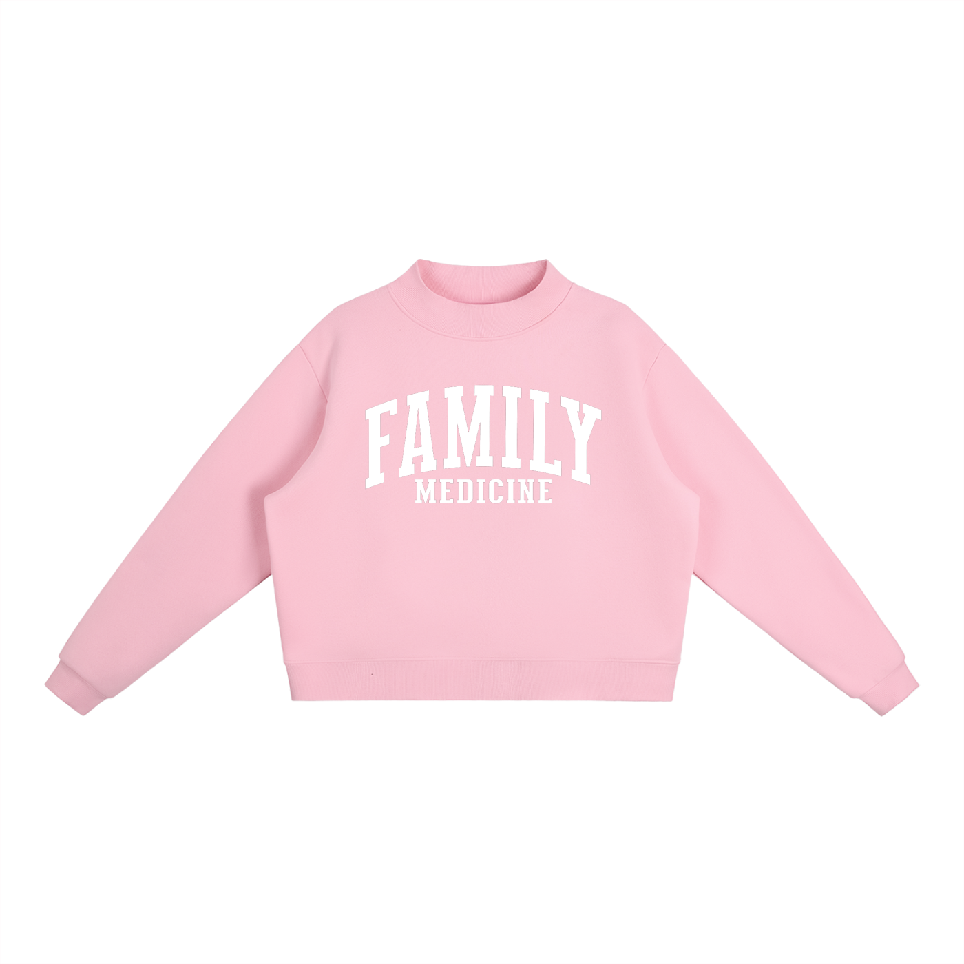 Family Medicine Varsity Mockneck - PINK