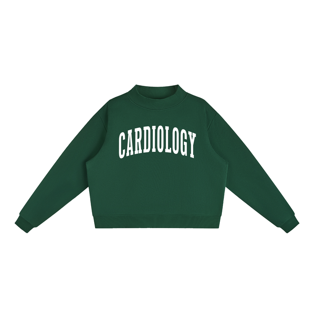 Cardiology Varsity Mockneck in Forest Green