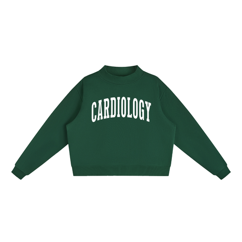 Cardiology Varsity Mockneck in Forest Green