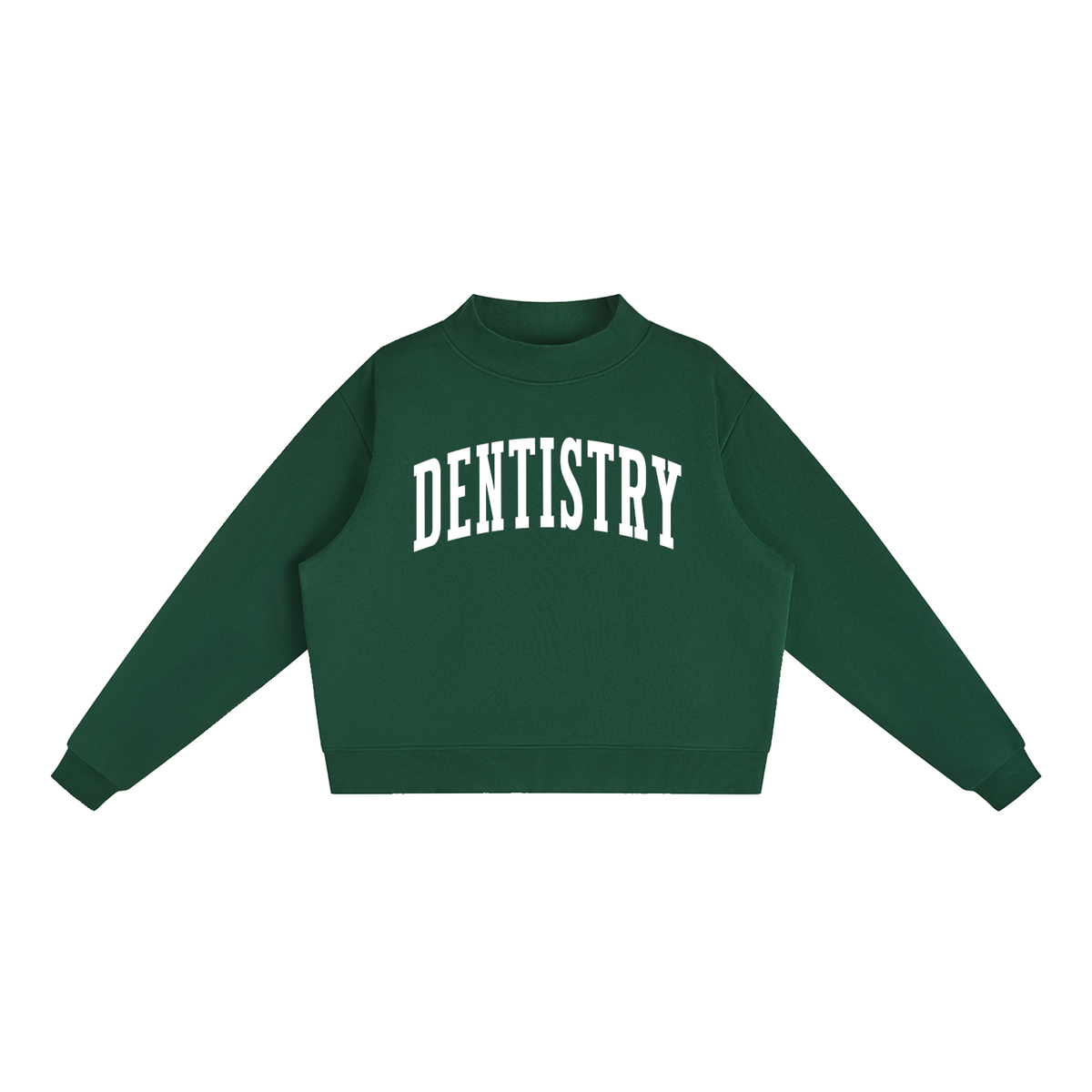 Dentistry Varsity Mockneck in Forest Green