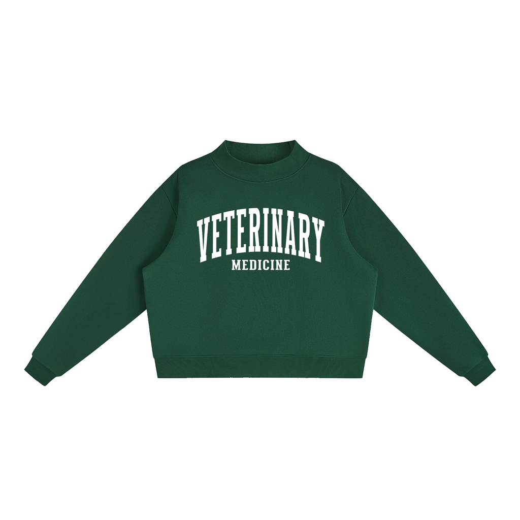 Veterinary Medicine Varsity Mockneck in Forest Green