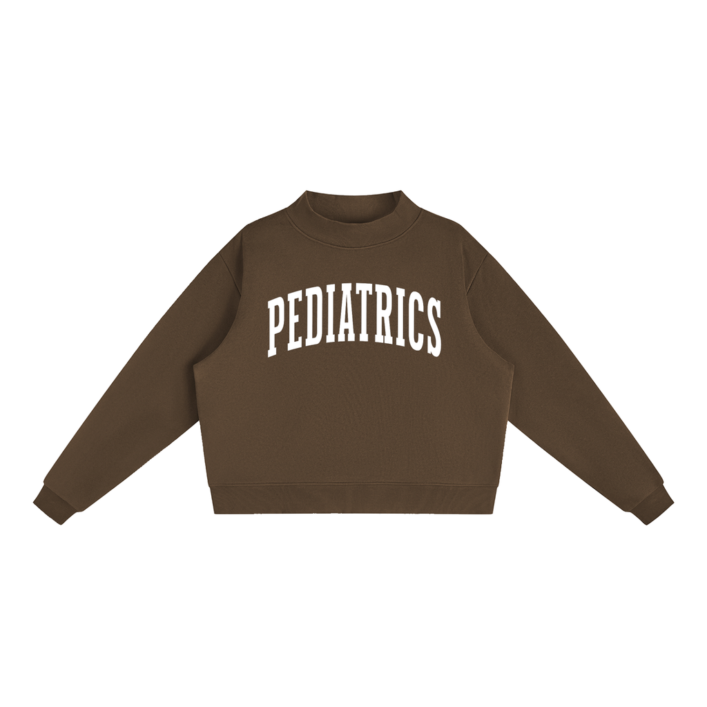 Pediatrics Varsity Mockneck in Chocolate