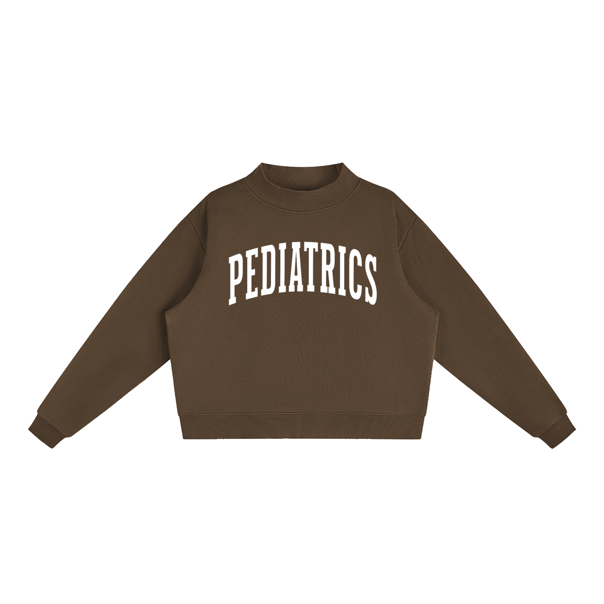Pediatrics Varsity Mockneck in Chocolate