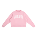 Social Work Varsity Mockneck - PINK