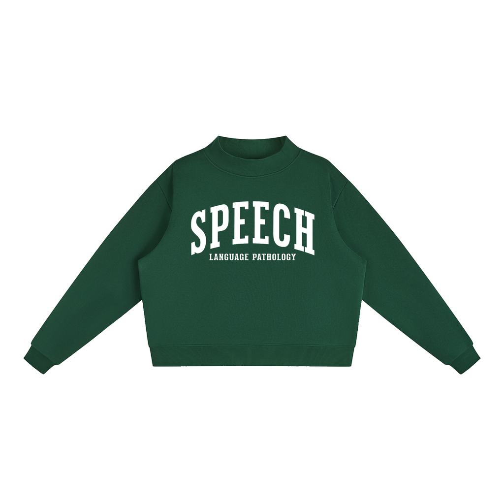 Speech Language Pathology Varsity Mockneck in Forest Green