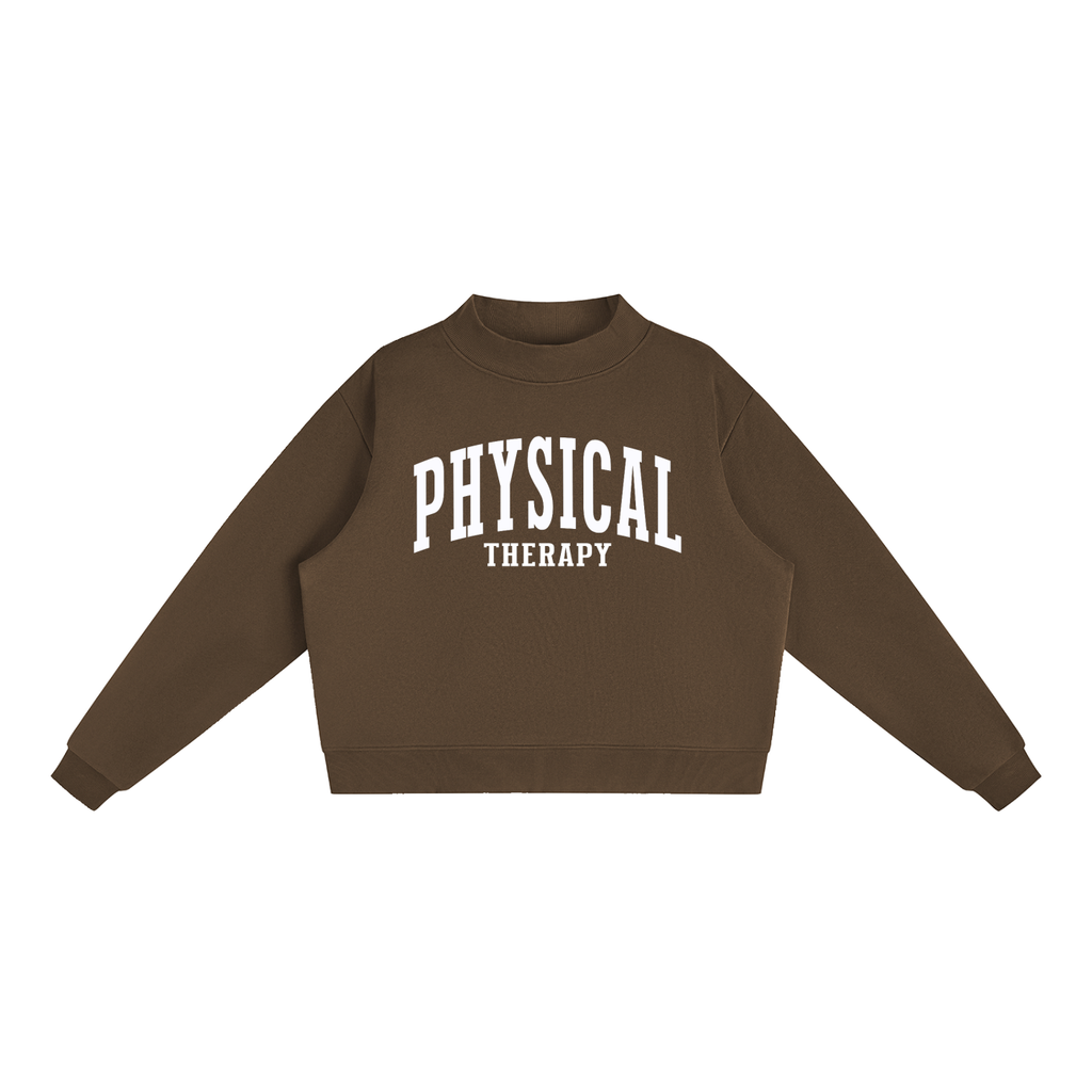 Physical Therapy Varsity Mockneck in Chocolate