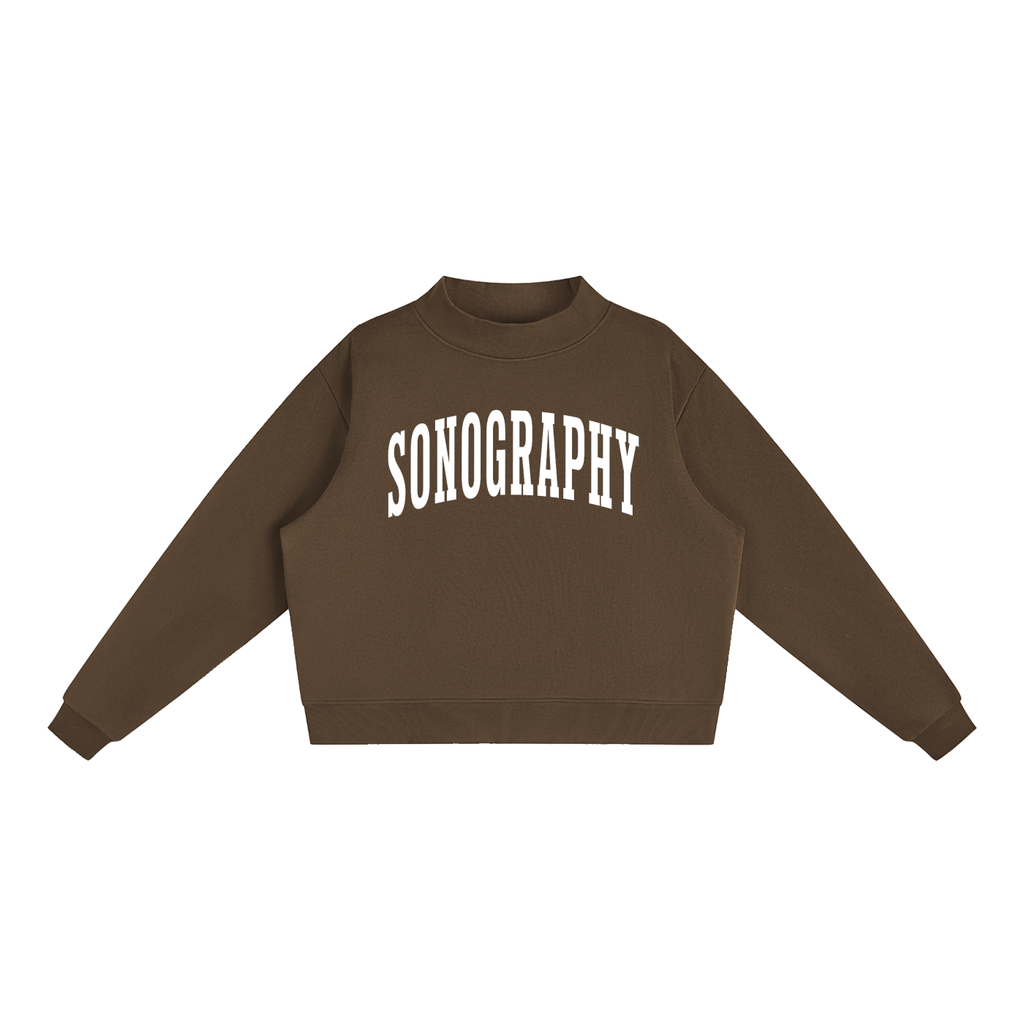 Sonography Varsity Mockneck in Chocolate