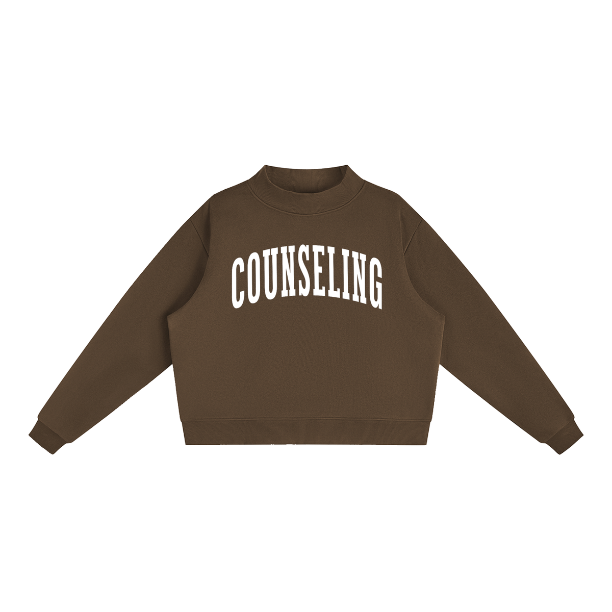 Counseling Varsity Mockneck in Chocolate