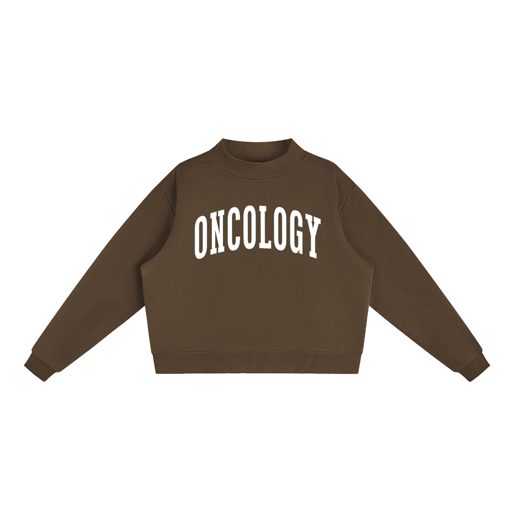Oncology Varsity Mockneck in Chocolate