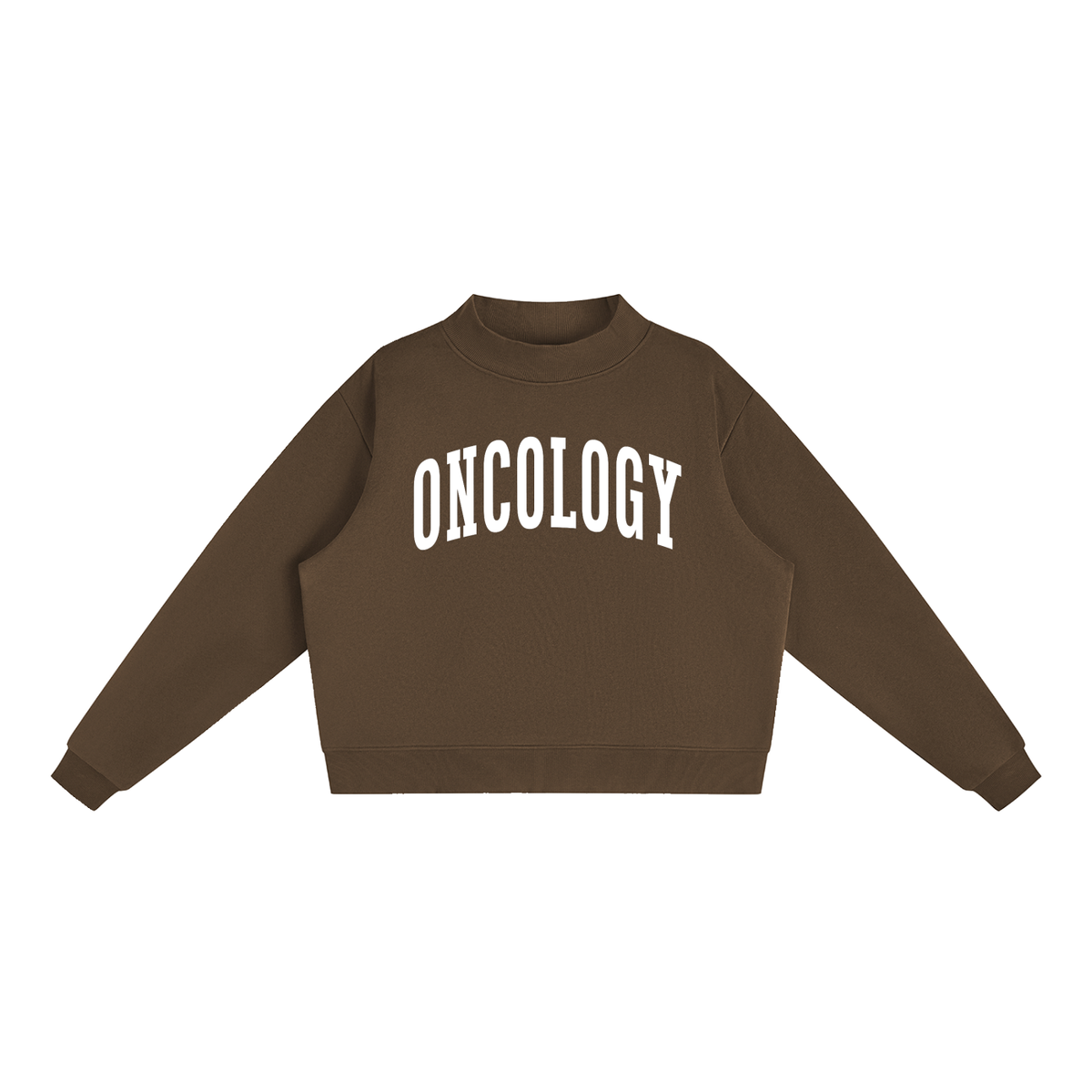 Oncology Varsity Mockneck in Chocolate