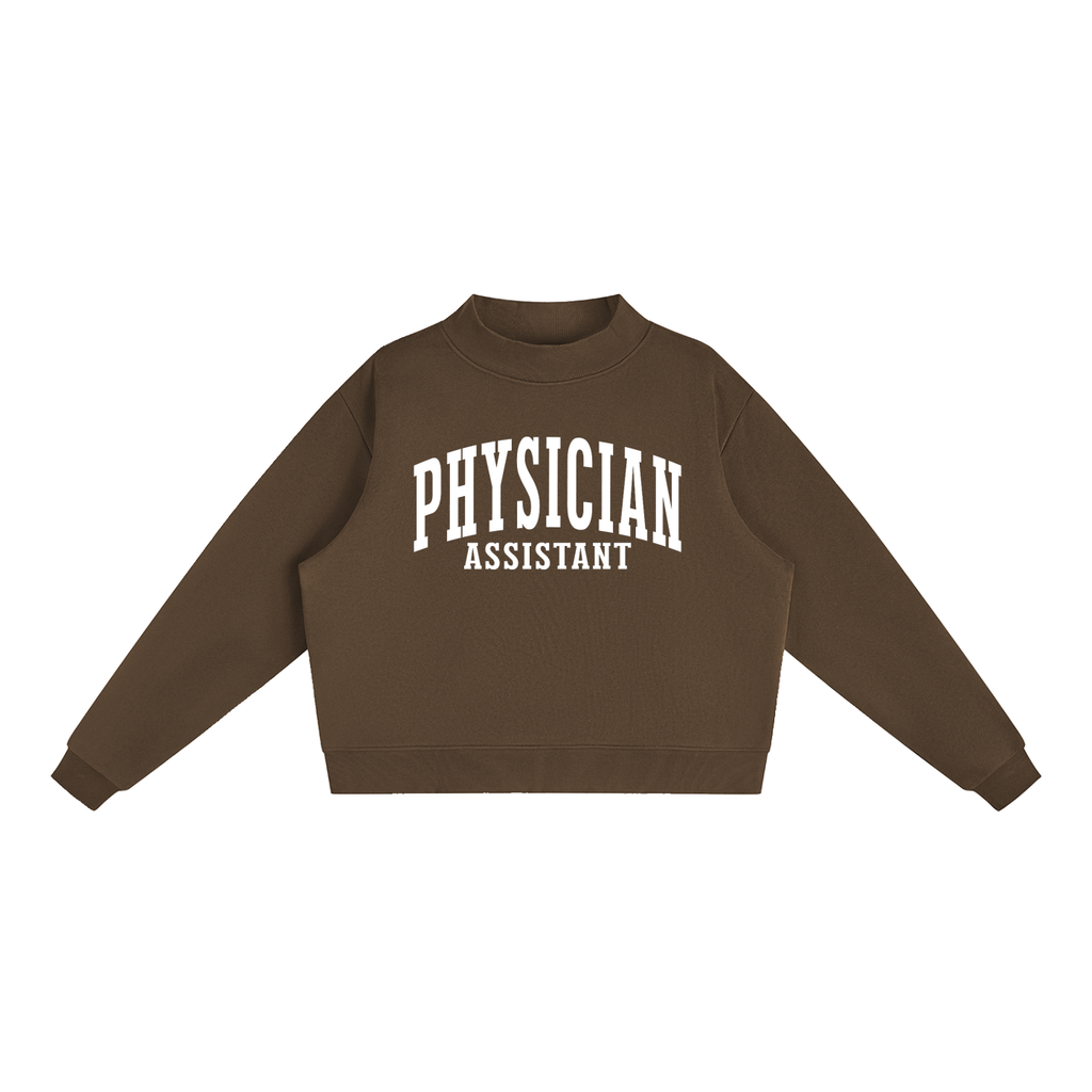 Physician Assistant Varsity Mockneck in Chocolate